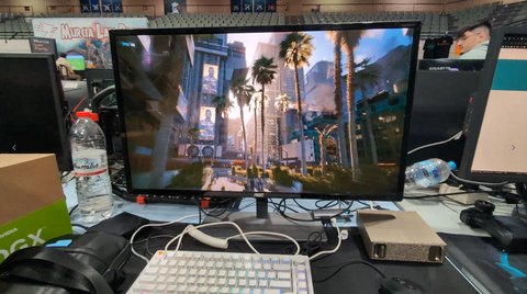 Cyberpunk benchmark scene